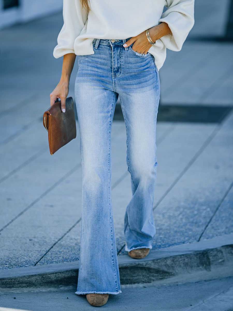 Stunncal Simple Slim Fit Denim Trousers