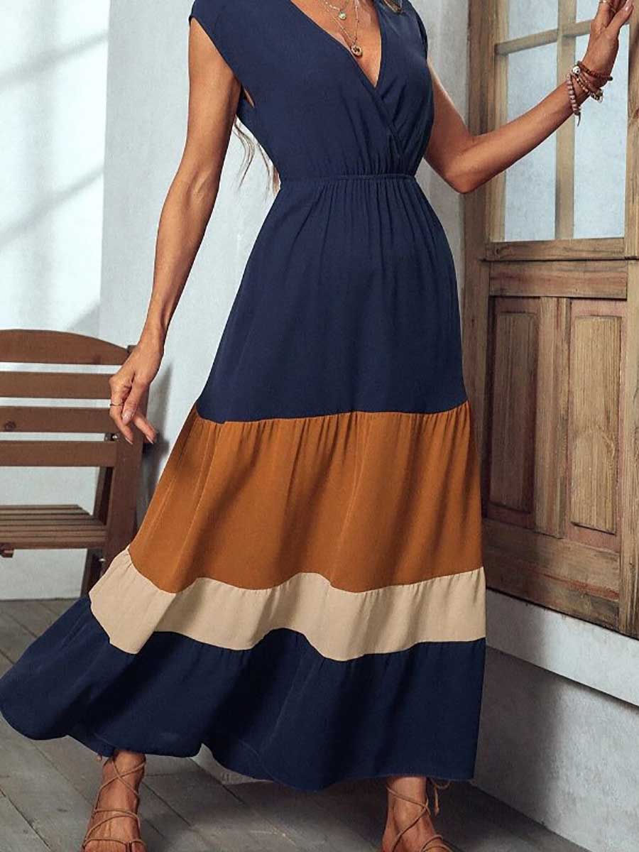 Stunncal Airy Floral Multi-Patchwork Dress