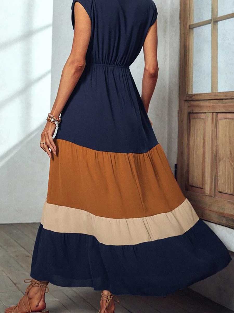 Stunncal Airy Floral Multi-Patchwork Dress