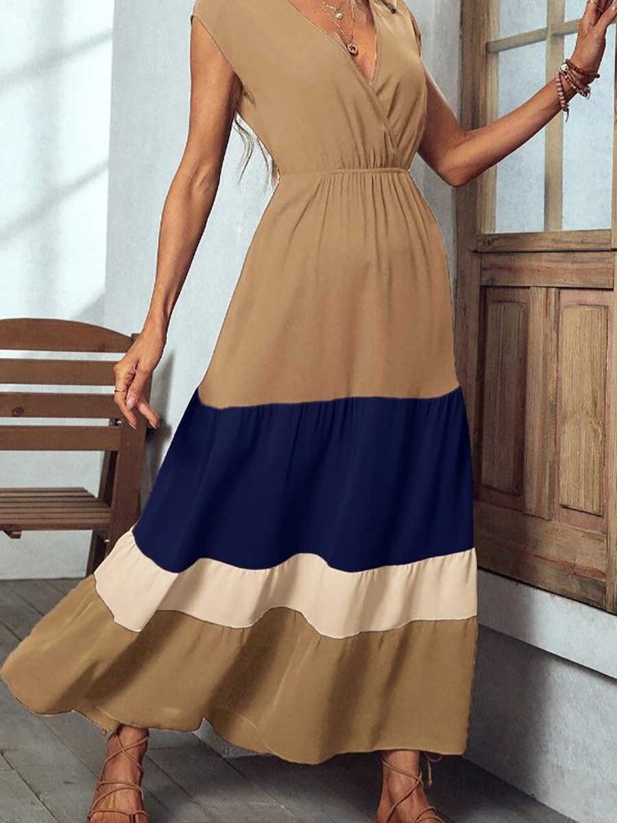 Stunncal Airy Floral Multi-Patchwork Dress