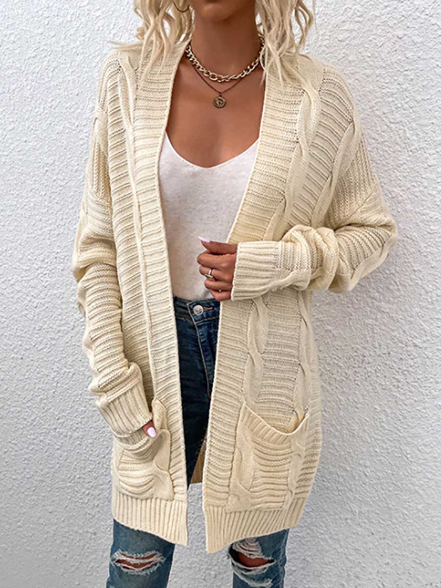 Stunncal Long Knit Twist Cardigan Sweater