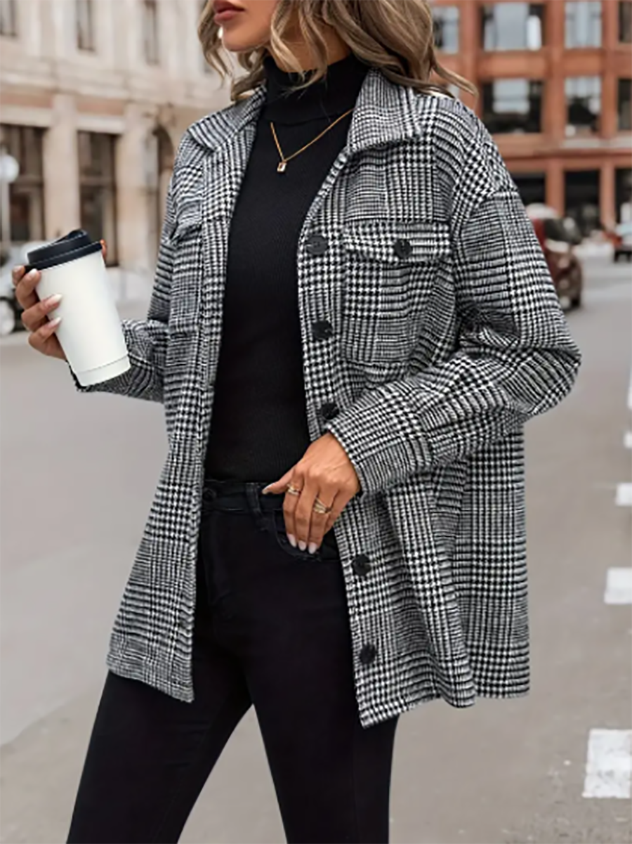 Stunncal Plaid Flap Pocket Jacket