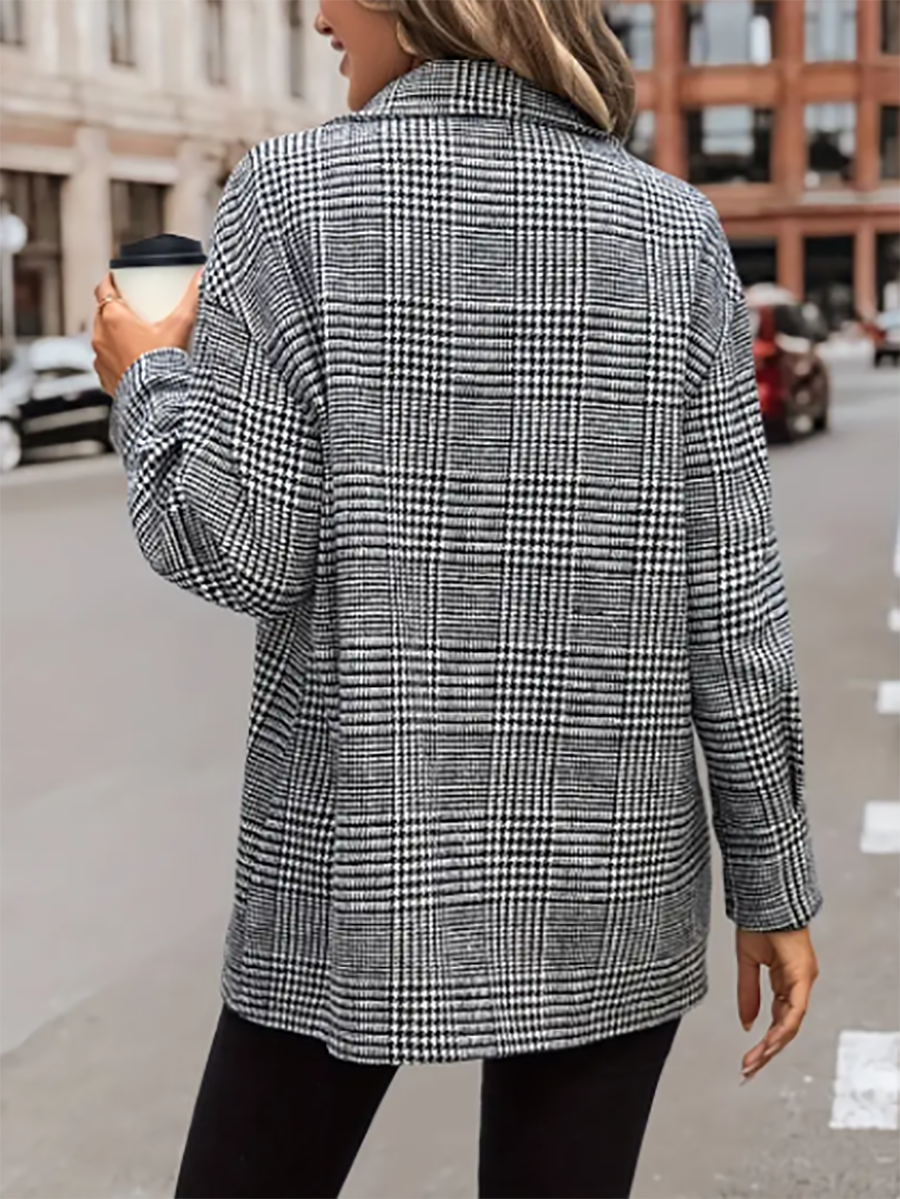 Stunncal Plaid Flap Pocket Jacket