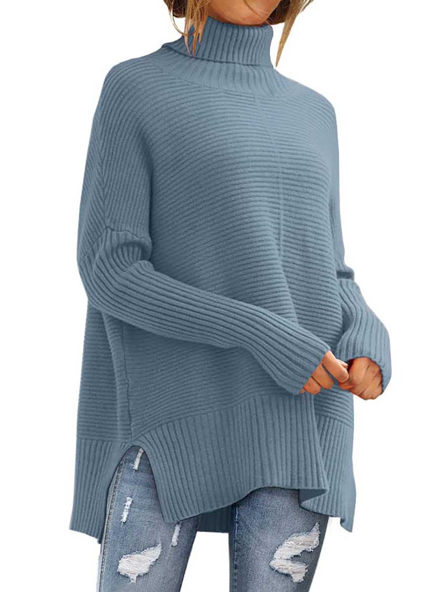 Stunncal High Neck Batwing Knit Sweater