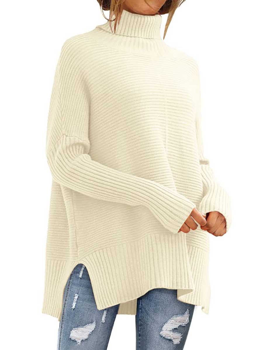 Stunncal High Neck Batwing Knit Sweater