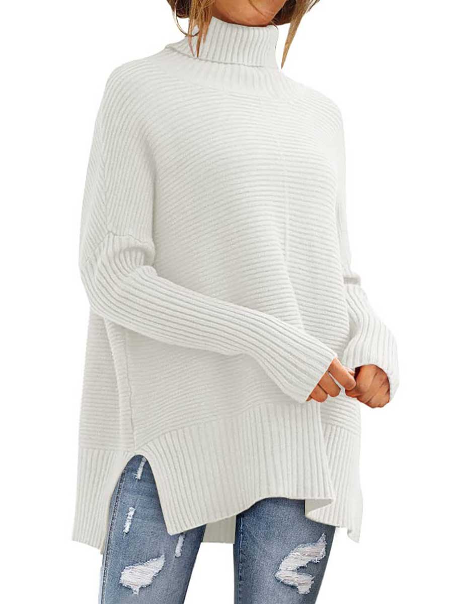 Stunncal High Neck Batwing Knit Sweater