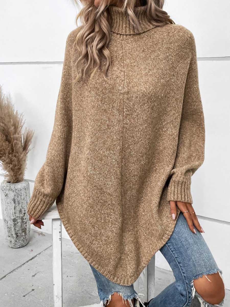 Stunncal Drop Shoulder Irregular Knit Sweater Jacket