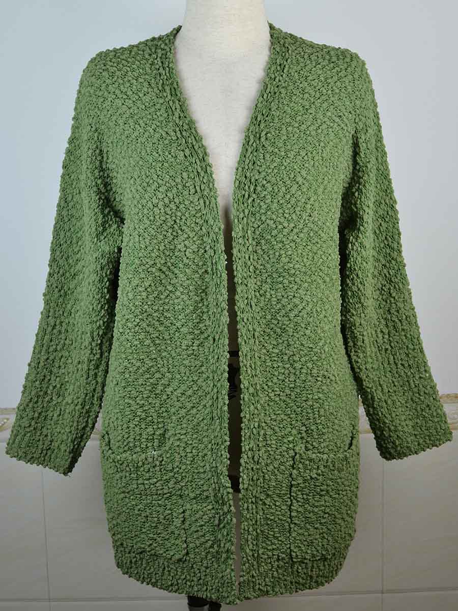 Stunncal Casual Daily Solid Cardigan Cardigan Collar Tops(5 colors)