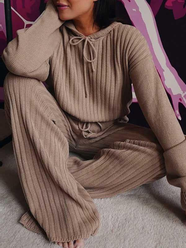 Stunncal Loose Hooded Two Sets