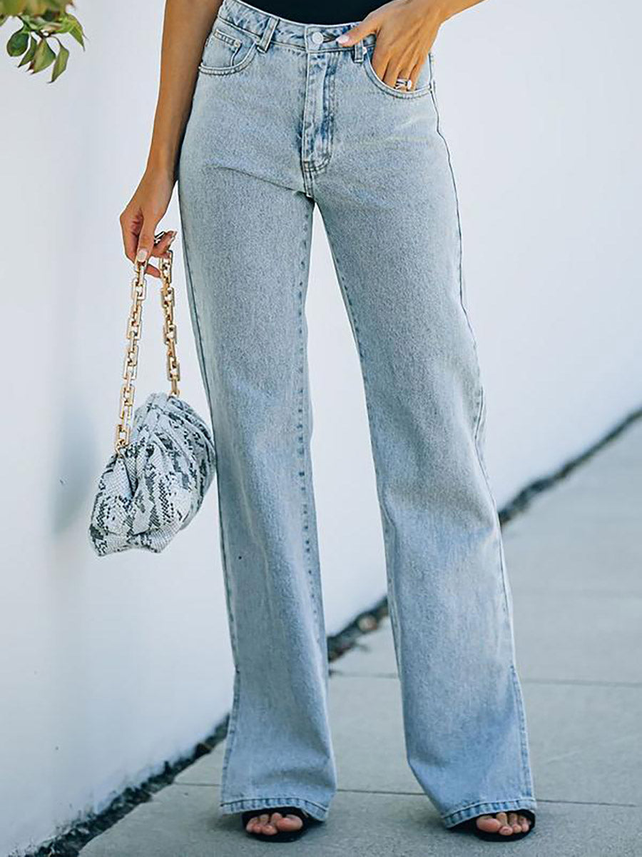 Stunncal Slit Ankle Flare Denim
