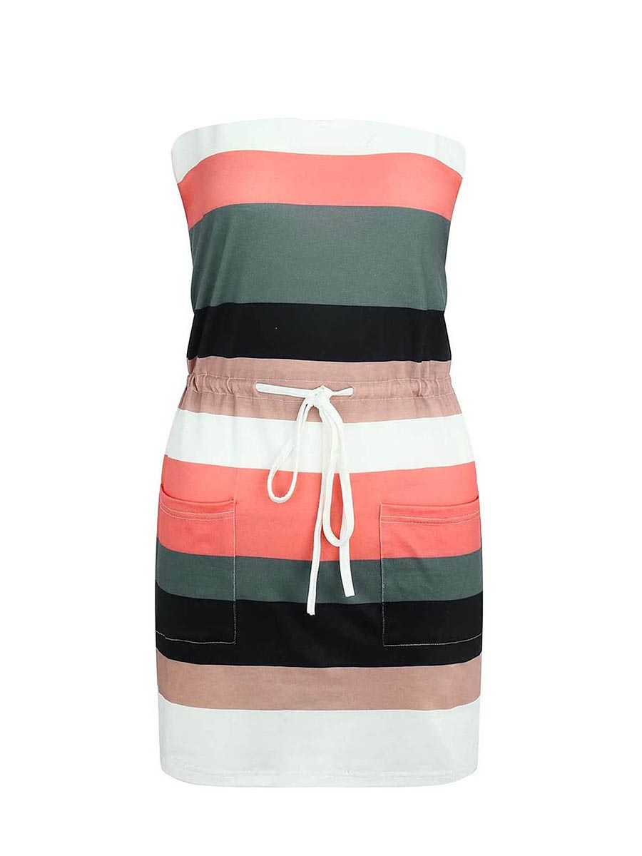 Stunncal Sheath Striped Dress