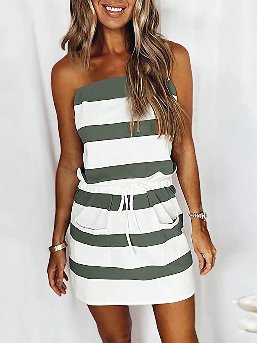Stunncal Sheath Striped Dress