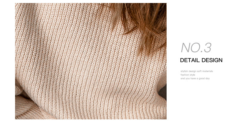 Stunncal Solid Color Loose Puffy Sleeve Sweater (5 colors)