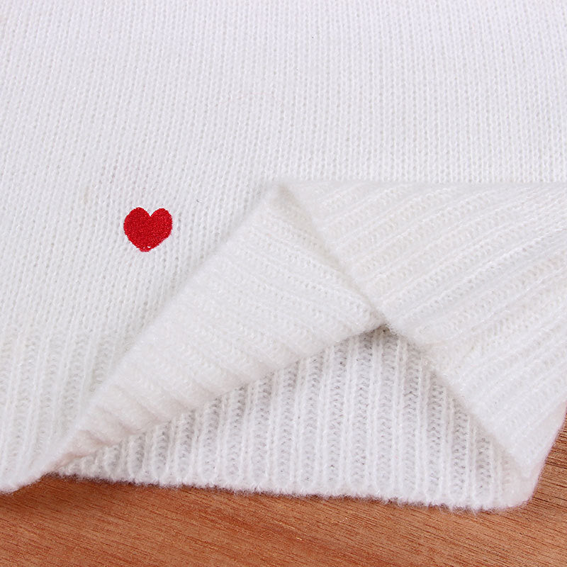 Stunncal Love Polka Dot V-Neck Sweater