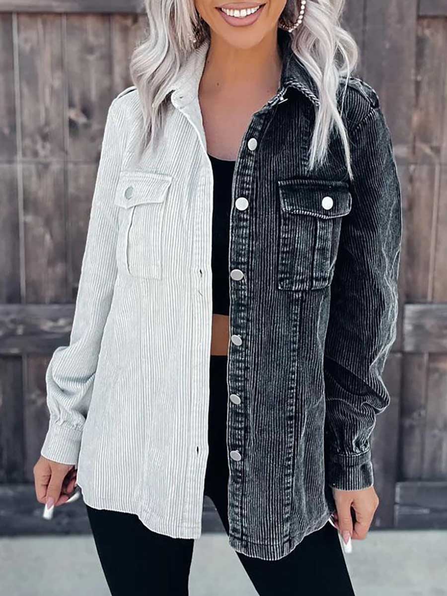 Stunncal Corduroy Button Shacket