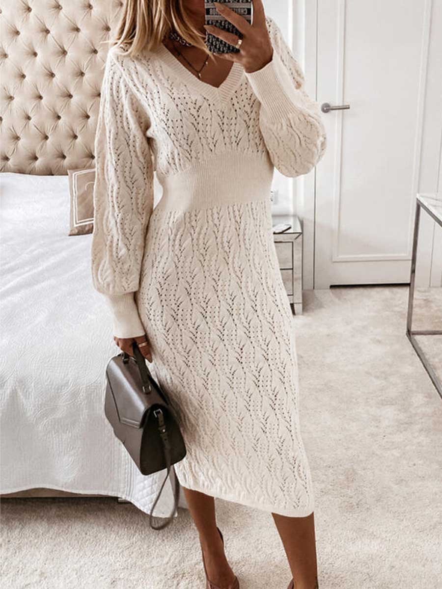 Stunncal Sexy Bag Hip Sweater Dress