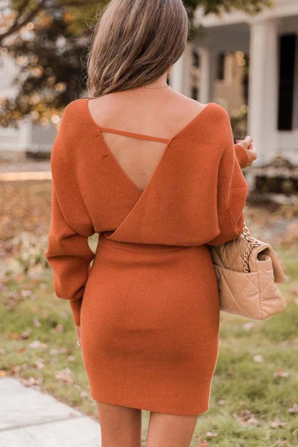 Stunncal Future Happiness Chelsea Wrap Sweater Dress