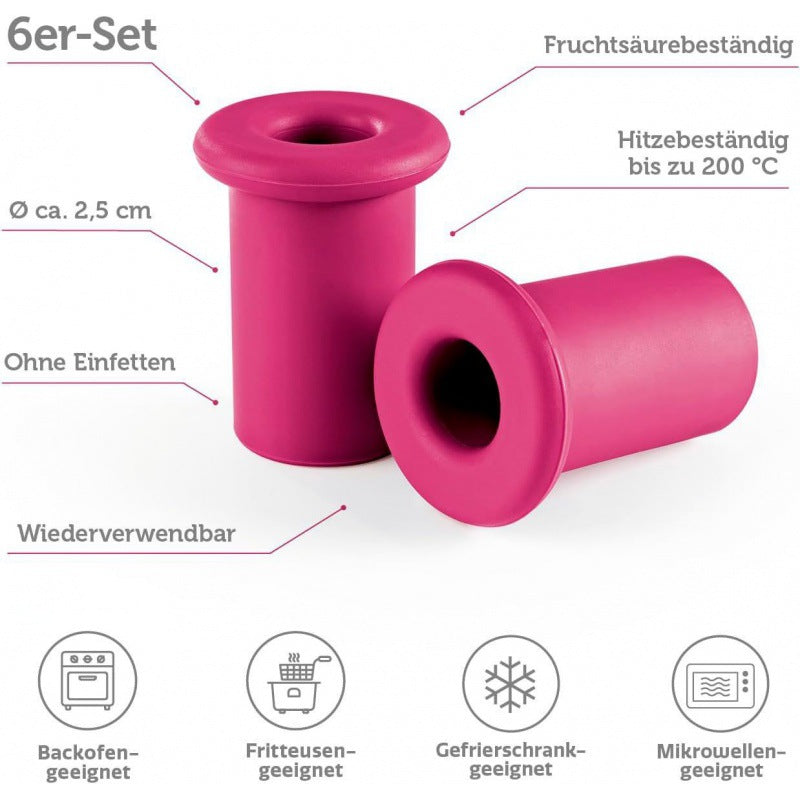 English muffin round drilling silicone opening plug（6 packs)