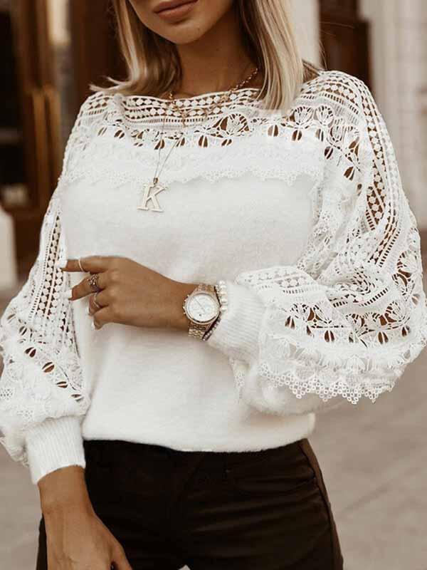 Stunncal Round Neck Cutout Sweater