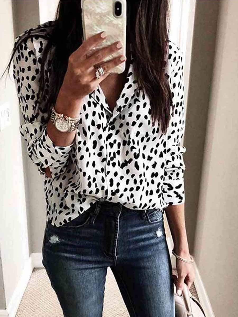Stunncal Leopard Print Long Sleeve Shirt