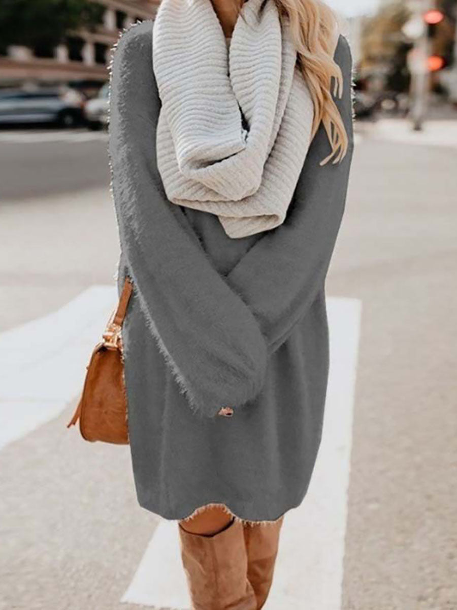 Stunncal Plush Sweater Dress(8 colors)