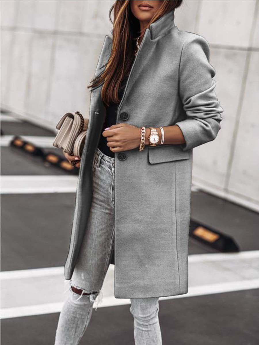 Stunncal Button Slim Coat