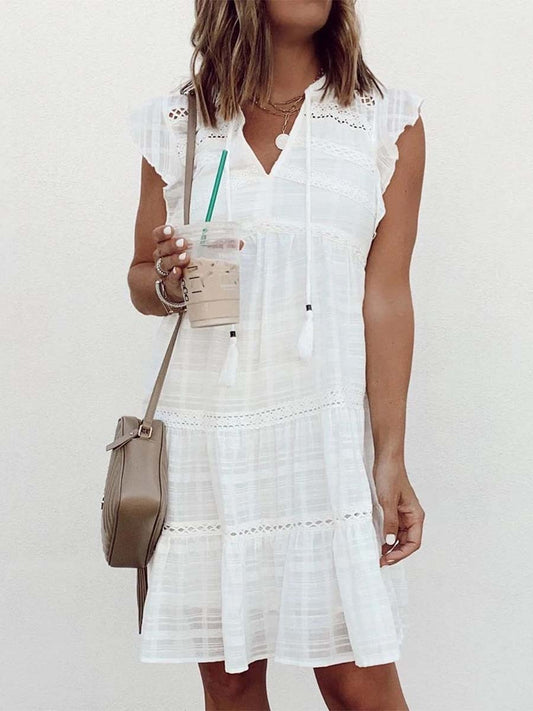 Stunncal Lace V-neck Dresses