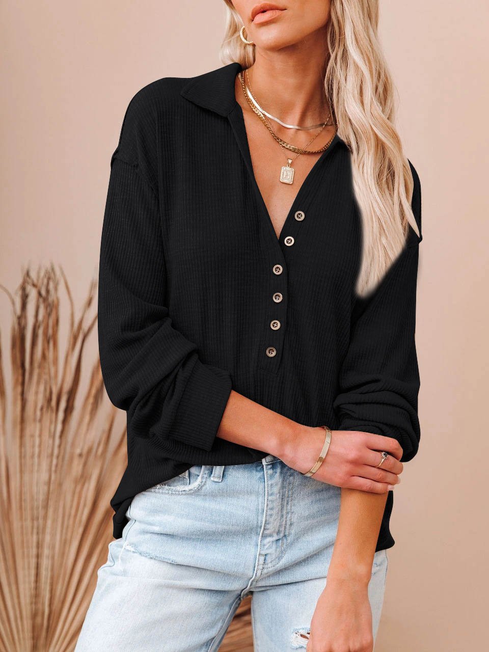 Stunncal Button Down Casual Top