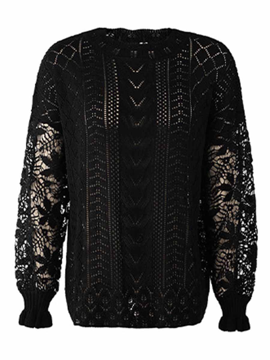 Stunncal Lace Hollow Sweater