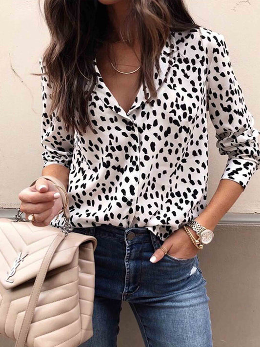 Stunncal Leopard Print Long Sleeve Shirt